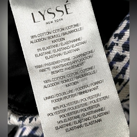 Lysse Palm Print Crop Pants | Size L | Travel Resort Linen Look Stretch NWT - Picture 10 of 10